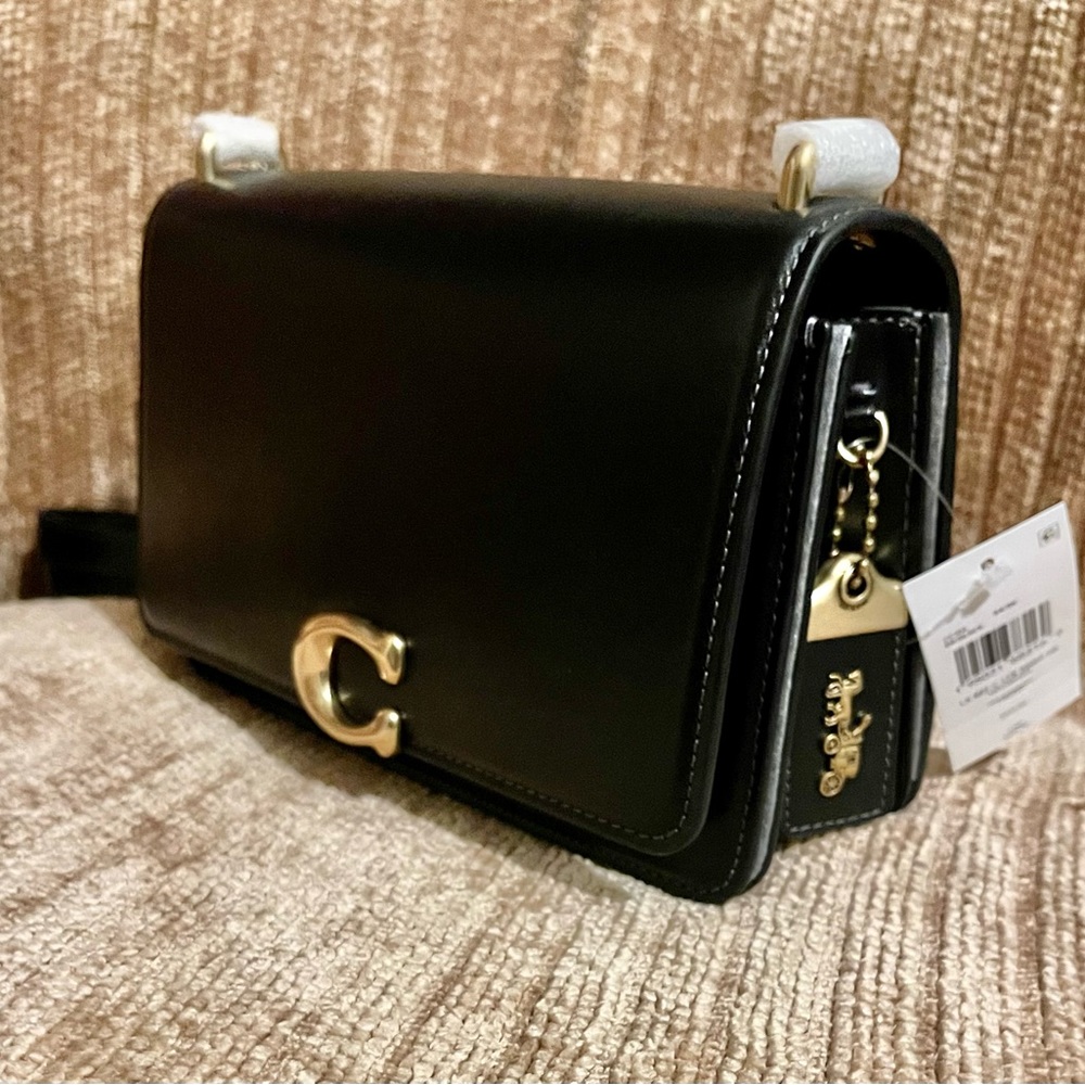 NWTs COACH Luxe Refined Calf Leather Bandit Crossbody Bag